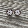 Ohrstecker " schwarz-weiss Flowers" – Bild 2