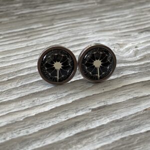 Ohrstecker " Pusteblume black-white"