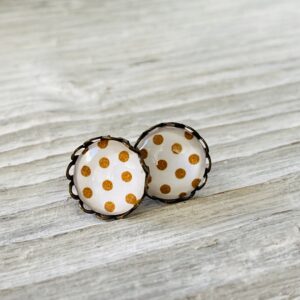 Ohrstecker " punkte in gold"