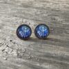 Ohrstecker " Pusteblüten blau-weiss" – Bild 2