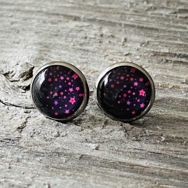 Ohrstecker " Sterne in rosa mix"