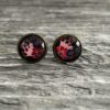 Ohrstecker " rote blüte" – Bild 2