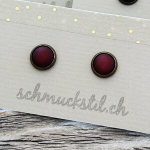 Ohrstecker " Polaris weinrot"