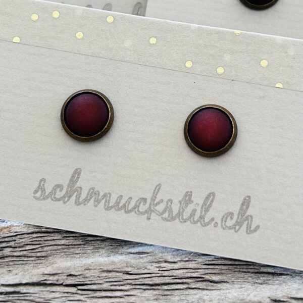 Ohrstecker " Polaris weinrot"