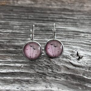 Ohrring " Pusteblüten rosa"