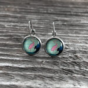 Ohrringe " Flamingo mint"