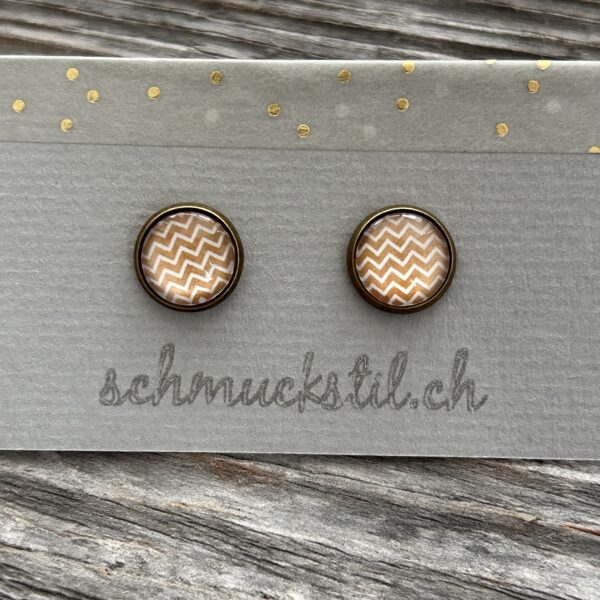Ohrstecker " goldig Zick Zack"