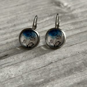 Ohrring "Pusteblumen blauton"