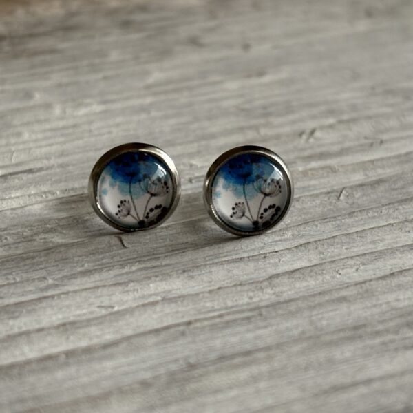 Ohrstecker " Pusteblumen Blauton"